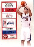 2010 11 Playoff Contenders Plates & Patches Basketball Card # 5 Blake Griffin Los Angeles Clippers In a Protective Screwdown Display Case!