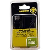 Xbox 360 / Xbox 360 Slim - Battery Pack with USB-Cable -black- Akku mit USB-Ladekabelvon "Snakebyte"