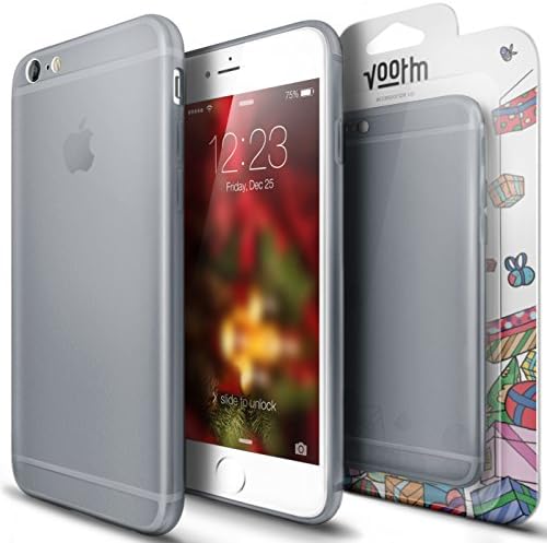 iPhone 6S Plus Case, Voorm® [Ultra Thin Liquid Gel Skin Capsule] Soft Lightweight Transparent 6 6S Perfect-Fit Full-Protection Cover Slim Flexible TPU [5.5 inch] Frosted Space Clear - Dolphin Gray