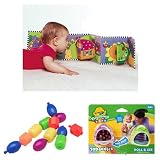 Tiny Love Double-Sided First Book with Fisher Price Snap Lock Beads and Crayola Beginnings Baby Roll and See Developmental Toy Bundle