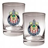 Club Deportivo Chivas Usa - 2pc Rocks Glass Set - Primary Team Logo