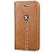 iPhone 5s case,iPhone SE case,iPhone 5 case,by Ailun,Wallet Case,Card Holder Case,Stand Feature,Sheild Button Case,Flip Cover Case - [Brown]