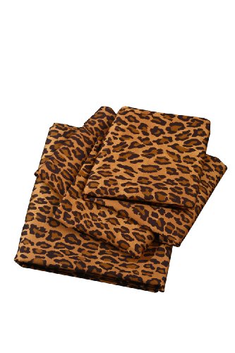 Ma Maison 300-Thread Count Leopard Full Sheet Set