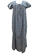 Azure Blue Boho Cotton Caftan Maxi Dress Paisley Print Kaftans L/M