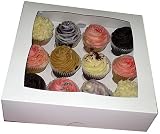 5 x White Fairy Cupcake Muffin Box & Tray holds 12 Cakes
