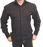 English Laundry Buddha Black Long Sleeve shirt with Embroidered Buddah Medium - 3XL