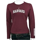 Nike Harvard Crimson Ladies Crimson Classic Logo Long Sleeve T-shirt
