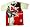 Platinum FUBU Muhammad Ali Button Down Short Sleeve Dress Shirt - Ivory / Red, Medium