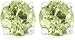 Sterling Silver 4mm Round Peridot Earrings