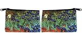 Van Gogh Art Irises Scuba Foam Coin Purse Wallet - unisex - Affordable gift for all occassions