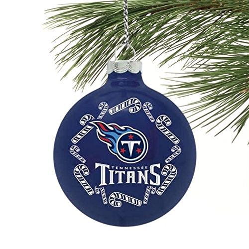 Tennessee Titans NFL 2 5/8” Painted Round Candy Cane Christmas Tree Ornament Tennessee Titans NFL 2 5/8” Painted Round Candy Cane Christmas Tree Ornament