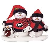Georgia Bulldogs Table Top Snowman Family