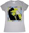 Lady GaGa Box Art Junior's Grey T-shirt