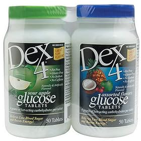 Dex 4 Glucose Combo Tabs - Total:100 Tabs (Sour Apple 50 Tabs & Assorted Flavor 50 Tabs)