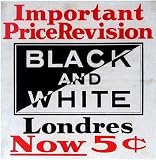 1910 Black & White Londres 5 cent Cigars Vintage Antique Advertising Poster
