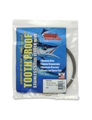 American Fishing Wire Tooth Proof Stainless Steel Single Strand Leader Wire, Size 8, Camo Brown Color, 86 Pound Test, 1/4 Pound Coil