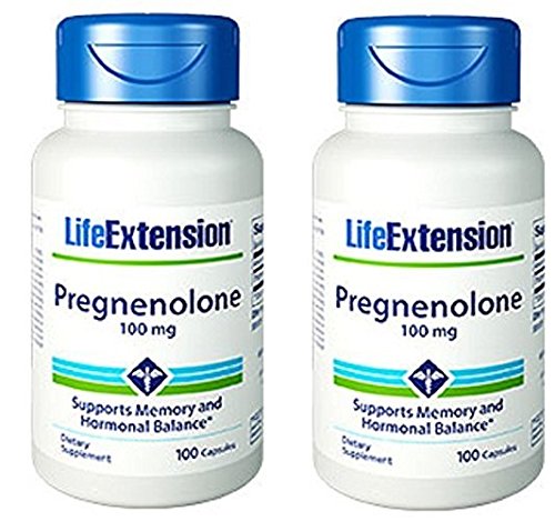 Life Extension Pregnenolone 100 Mg Capsule, 100-Count x 2