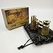 OPO Opera Theater Horse Racing Glasses Binocular Telescope Chain Necklace (Gold with Gold Trim) 3X25