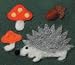 Clover Applique Mold, Hedgehog/Mushroom Design