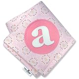 Two Tinas Signature Monogram Blanket in Blossom - Initial A