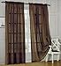 Elegant Comfort® 2 Piece Solid SHEER PANEL with ROD POCKET - Window Curtain 60-inch width X 84-inch Length - Chocolate