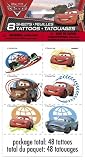 Disney Cars Party Favors Color Tattoos 8 Sheets (48 Tattoos)