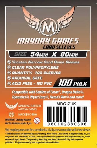 100 Mayday Yucatan Narrow 54 x 80 Siedler von Catan - Card Sleeves - Hüllen