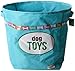 DEI Lucky Dog Collection Print and Embroidered Canvas Toy Basket, Blue