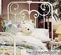 Furniture online: Lindsey Duo Panel Bed-Twin-White