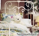 Lindsey Duo Panel Bed-Twin-White