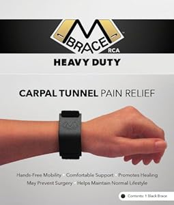 M BRACE RCA - HEAVY DUTY - Carpal Tunnel Treatment Wrist Support (Black)
