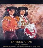 Las Toreras hispanic Offset Lithograph by Enrique Grau. Art Print Poster. 29.75 inches width by 24.5 inches height.