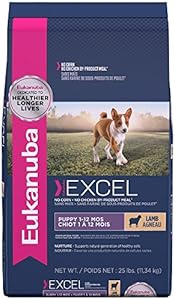 EUKANUBA Excel Puppy Food With Lamb 25 Pounds EUKANUBA Excel Puppy Food With Lamb 25 Pounds