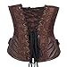 Burvogue Women's Steampunk Underbust Corset Waist Cincher Gothic Bustier Top