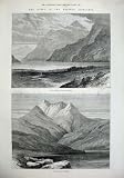 1877 SCOTLAND LOCH MAREE KINLOCHEWE BEN EAG MOUNTAINS