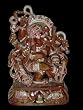 Dancing Ganesha Eight Arms Carved Stone Ganesh Statue Altar Idol 8 Inch