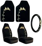 Tree Frog Auto Accessories Interior Package - Front Floor Mats, Seat Covers & Steering Wheel Cover