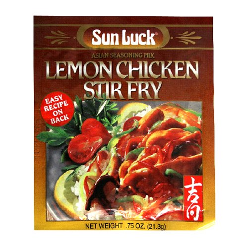 Sun Luck Lemon Chicken Stir Fry Mix, 0.75-Ounce Packets (Pack of 48) by Sun Luck