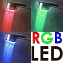 LED Duschkopf - automatischer Farbwechsel RGB Dusche Wellness Brause Duschbrause Beleuchteter Handbrause
