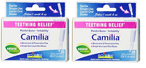 Boiron Camilia Teething Relief, 30 Count (0.034 fl oz each) (2 Pack)