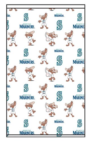 Roller Shades MLB Seattle Mariners Mascot Pattern - White Background 0574_0010