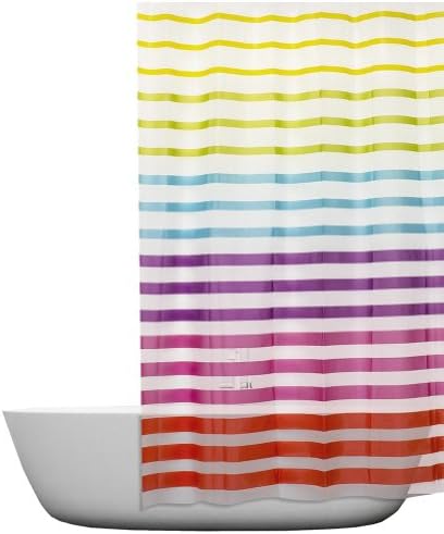 Safdie Vibrantly Modern Shower Curtain Horizontal Stripe