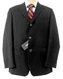 Hugo Boss - Hugo Boss Mens Single Breasted 3 Button Black Nailhead Wool Suit - Size 42R