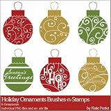 Photoshop Brushes - Holiday Ornaments Brushes and Stamps