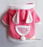 Pink Hooded Bunny Costume Dog Clothes Yorkie Chihuahua Small