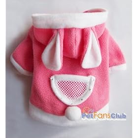 Pink Hooded Bunny Costume Dog Clothes Yorkie Chihuahua Medium
