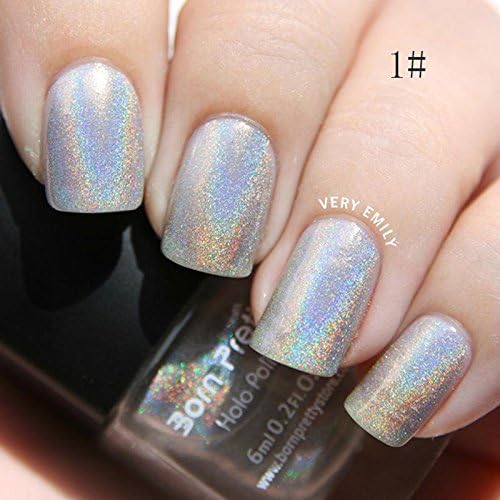PrimeKey 6ml Hologram nail polish Polish Varnish Hologram Effect 12 Color 1#
