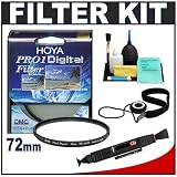 Hoya DMC Pro1 Digital 72mm Ultraviolet UV Lens Filter + Accessory Kit for Canon, Nikon, Sony, Olympus  Pentax Lenses