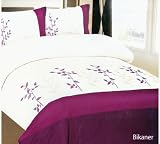 FAUX SILK EMBROIDERED DUVET SET KING - BIKANER