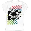 The Beatles - Neon Checkers Ladies T-Shirt
